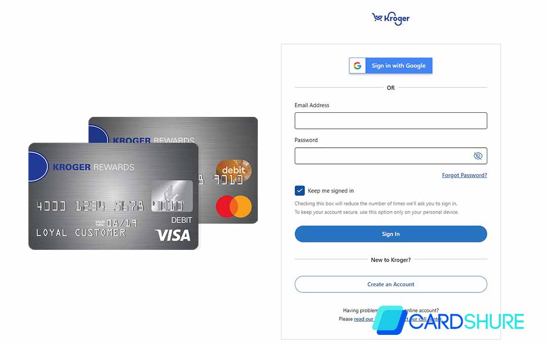 Kroger Rewards Debit Card Login