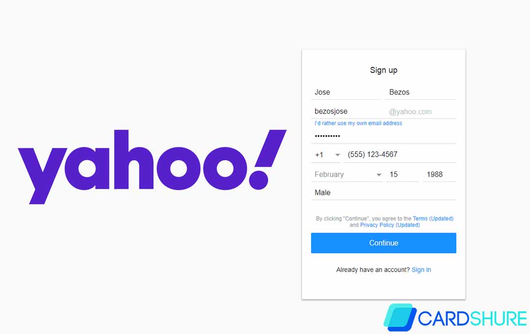 Yahoo Mail Create Account 